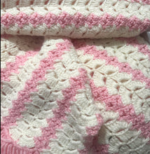 Load image into Gallery viewer, Pink Crochet Blanket