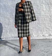 Load image into Gallery viewer, One of a kind classic 2 piece plaid suit. Can be worn together or as separates.