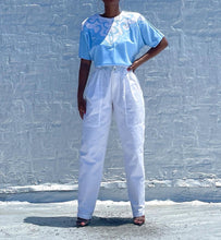 Load image into Gallery viewer, Unique Vintage Top with Bold Shoulder Pads By ARS Concepts. SIZE: 14 (best fits S) Measures approximately: 23.5" pit to pit / 24" length