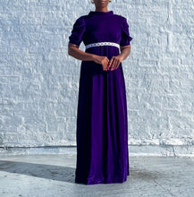 Load image into Gallery viewer, Handmade 70's purple prairie dress. SIZE: XXS / Maybe kids