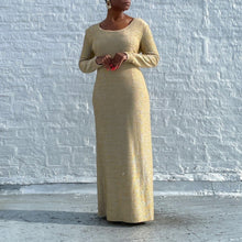 Load image into Gallery viewer, Stunning Silver and Gold 70's B. Altman & Co Dress. SIZE: 18 (best fits M) Measures approximately: 19" pit to pit / 16" waist / 55" length