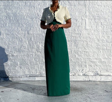 Load image into Gallery viewer, Unique 1960's green & cream dress By Editions. SIZE: No size, best fits S