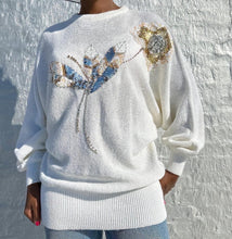 Load image into Gallery viewer, Floral Sequin Sweater (M)
