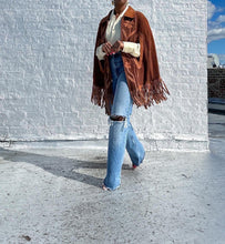Load image into Gallery viewer, 70s Fringe Cape Coat (S)