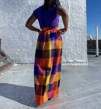 Load image into Gallery viewer, 1960's plaid maxi skirt By Beeline Fashions. In excellent condition. SIZE: 12 (Fits like a 4) Measures approximately: 12.5" waist / 38.5" len