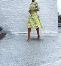 Load image into Gallery viewer, Unique 25th Anniversary Print Church Dress with light tulle underneath. SIZE: Not listed, best fits S/M