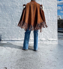 Load image into Gallery viewer, 70s Fringe Cape Coat (S)
