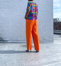 Load image into Gallery viewer, Colorful 90's Vintage Short Sleeve Blouse By Le Caviar. SIZE: P best fits S Measures approximately: 23" pit to pit / 26" length