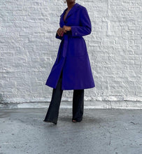 Load image into Gallery viewer, Vintage soft purple coat By Mary Agnes. *Has a few tiny holes in the back, see last photo. Isn't noticeable. SIZE: Not listed, best fits S/M
