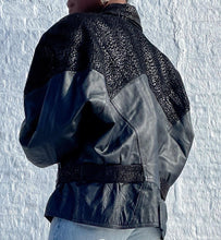 Load image into Gallery viewer, Vintage soft leather animal print detailed leather jacket By Chia. SIZE: L fits like S/M