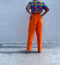 Load image into Gallery viewer, Colorful 90's Vintage Short Sleeve Blouse By Le Caviar. SIZE: P best fits S Measures approximately: 23" pit to pit / 26" length