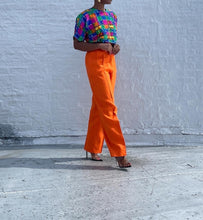 Load image into Gallery viewer, Colorful 90's Vintage Short Sleeve Blouse By Le Caviar. SIZE: P best fits S Measures approximately: 23" pit to pit / 26" length