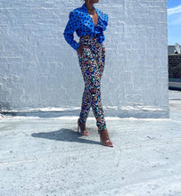 Load image into Gallery viewer, Awesome Vintage Claus Sport Detatchable Stirrup Nautical Pants. New with tags still attached. SIZE: M Measures approximately: 13-15" waist / 37.5" length / 13" front rise (Measurements taken flat, double where applicable) MODEL: 5'1, 119lbs, size 4 COMPOSITION: 95% Cotton 5% Spandex