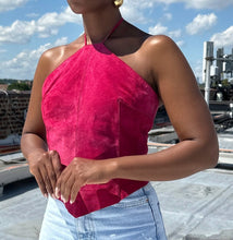 Load image into Gallery viewer, 90s Suede Halter (S)