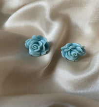Load image into Gallery viewer, Blue Rose Earrings
