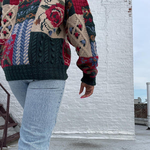 90s Patchwork Sweater (L)