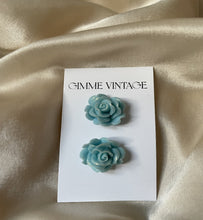Load image into Gallery viewer, Blue Rose Earrings
