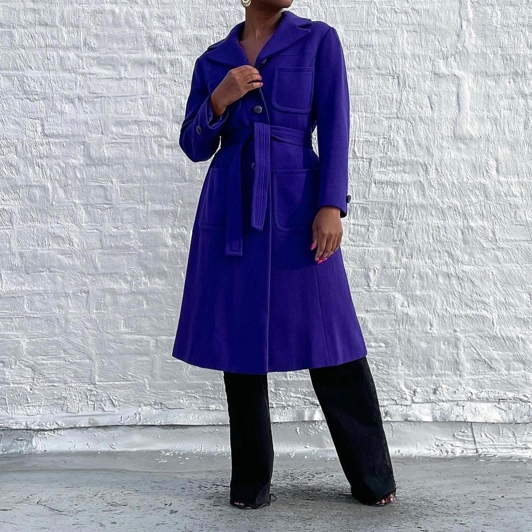 Vintage soft purple coat By Mary Agnes.   *Has a few tiny holes in the back, see last photo. Isn't noticeable.   SIZE: Not listed, best fits S/M  