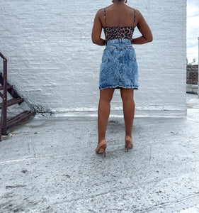 90s Acid Wash Skirt (28")