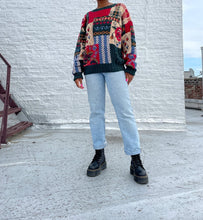 Load image into Gallery viewer, 90s Patchwork Sweater (L)
