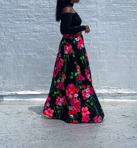 Stunning 1960's floral maxi skirt. 