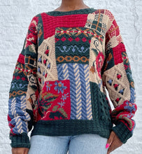 Load image into Gallery viewer, 90s Patchwork Sweater (L)
